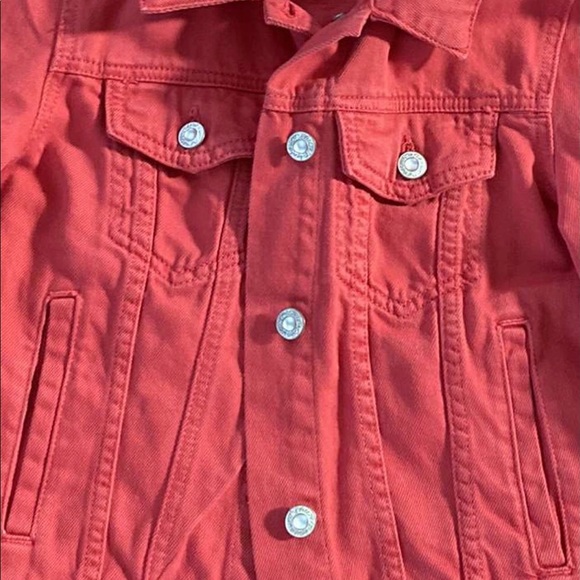 Free People- Rumors strawberry spritz denim jacket-XS-EUC - Picture 5 of 13